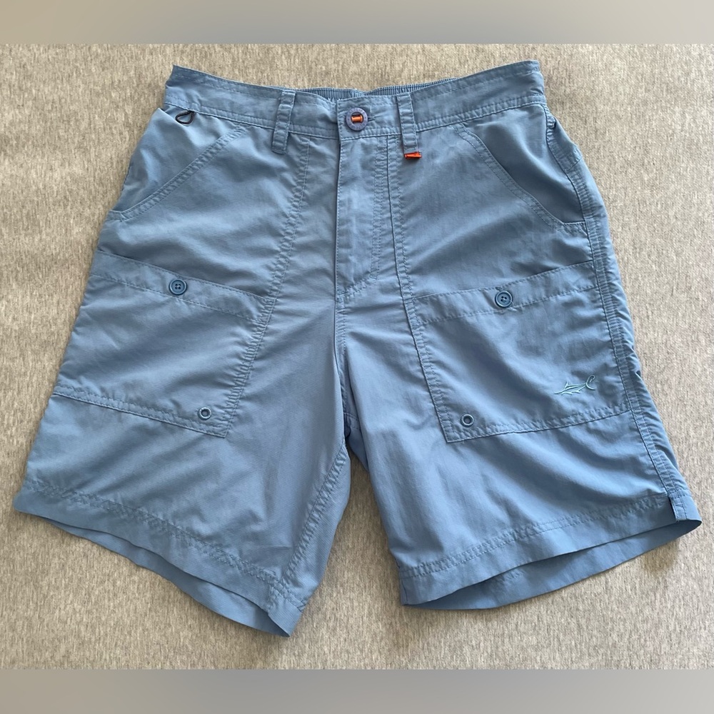 Salt Life Men’s Size Small Light Blue Performance Quick Dry Shorts Fishing